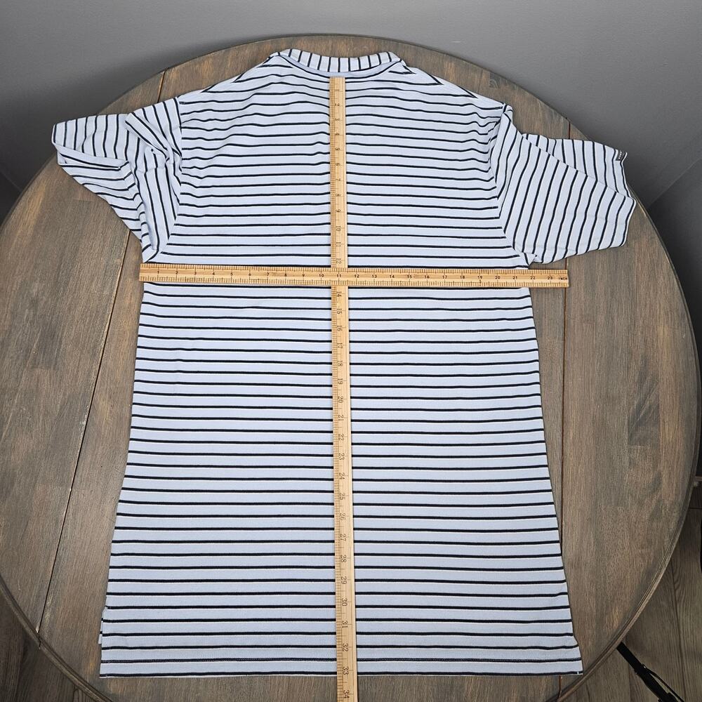 Dunning Golf Mens XL Polo Short Sleeve Performance Stretch Striped Blue‎ Navy - Picture 6 of 6